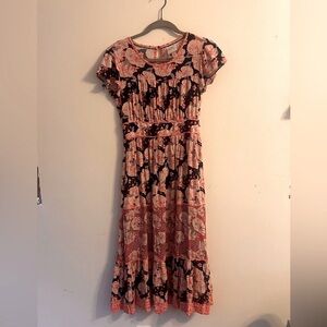 Knox Rose Floral Print Maxi Dress Size XS Blue Red